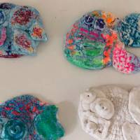 Painted clay fish - IV